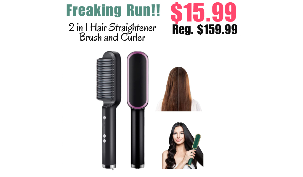 2 in 1 Hair Straightener Brush and Curler Only $15.99 Shipped on Amazon (Regularly $159.99)