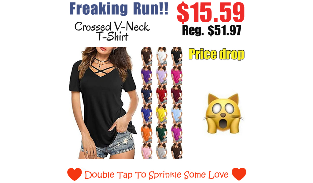 Crossed V-Neck T-Shirt Only $15.59 Shipped on Amazon (Regularly $51.97)