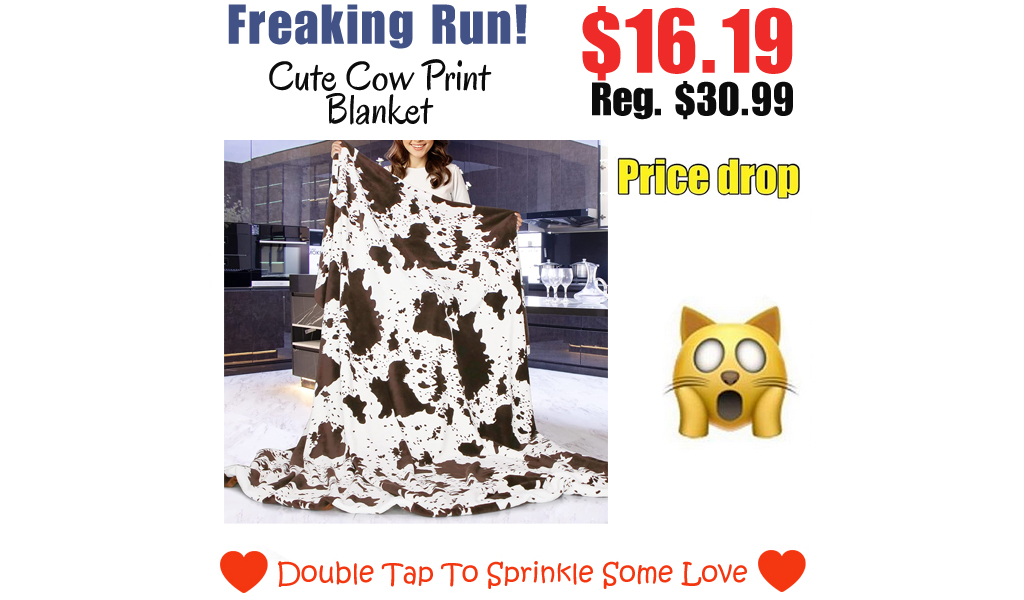 Cute Cow Print Blanket Only $16.19 Shipped on Amazon (Regularly $30.99)