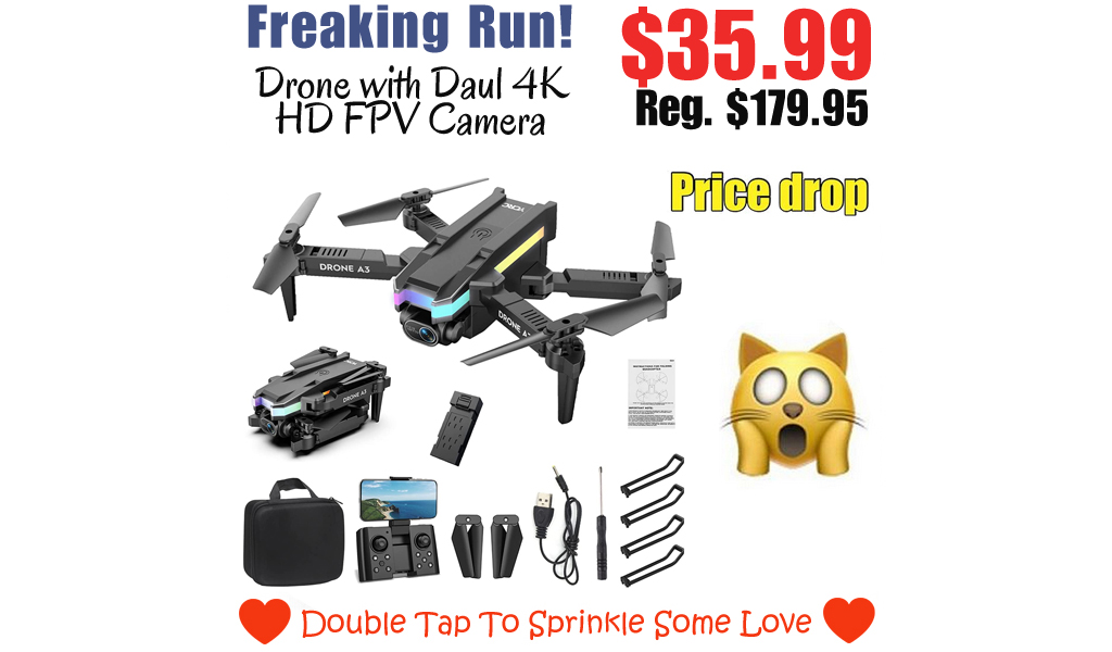 Drone with Daul 4K HD FPV Camera Only $35.99 Shipped on Amazon (Regularly $179.95)