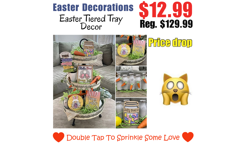 Easter Tiered Tray Decor Only $12.99 Shipped on Amazon (Regularly $129.99)