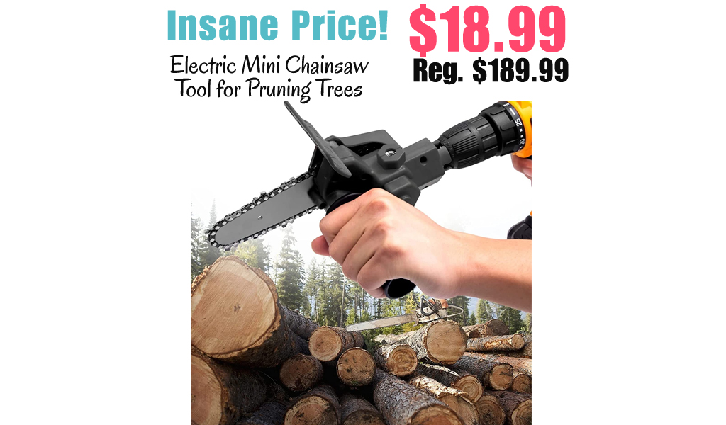Electric Mini Chainsaw Tool for Pruning Trees Only $18.99 Shipped on Amazon (Regularly $189.99)