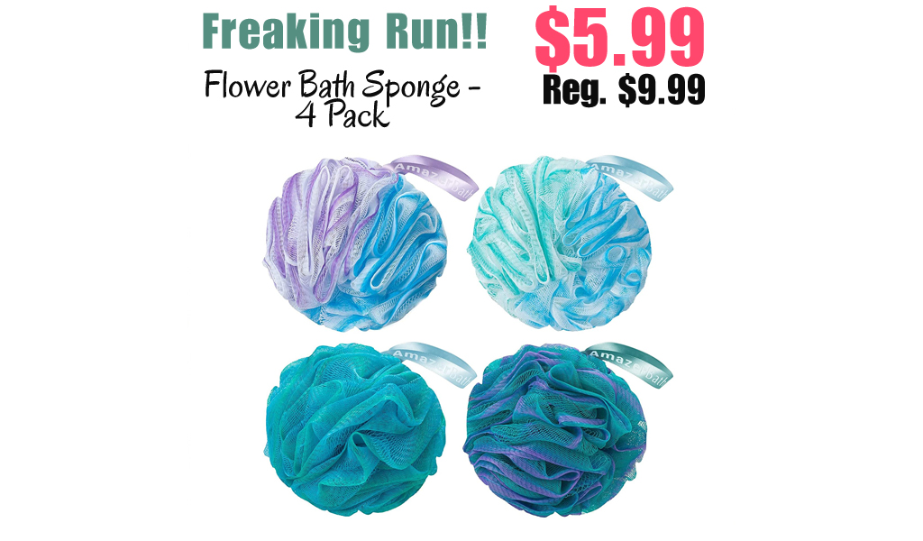Flower Bath Sponge - 4 Pack Only $5.99 Shipped on Amazon (Regularly $9.99)