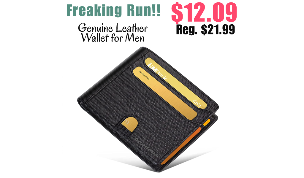 Genuine Leather Wallet for Men Only $12.09 Shipped on Amazon (Regularly $21.99)