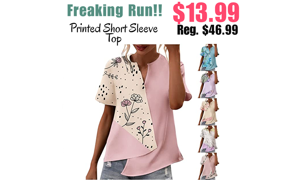 Printed Short Sleeve Top Only $13.99 Shipped on Amazon (Regularly $46.99)
