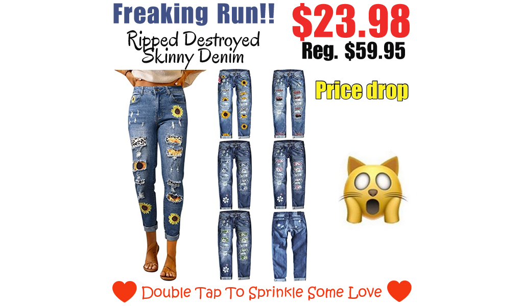 Ripped Destroyed Skinny Denim Only $23.98 Shipped on Amazon (Regularly $59.95)