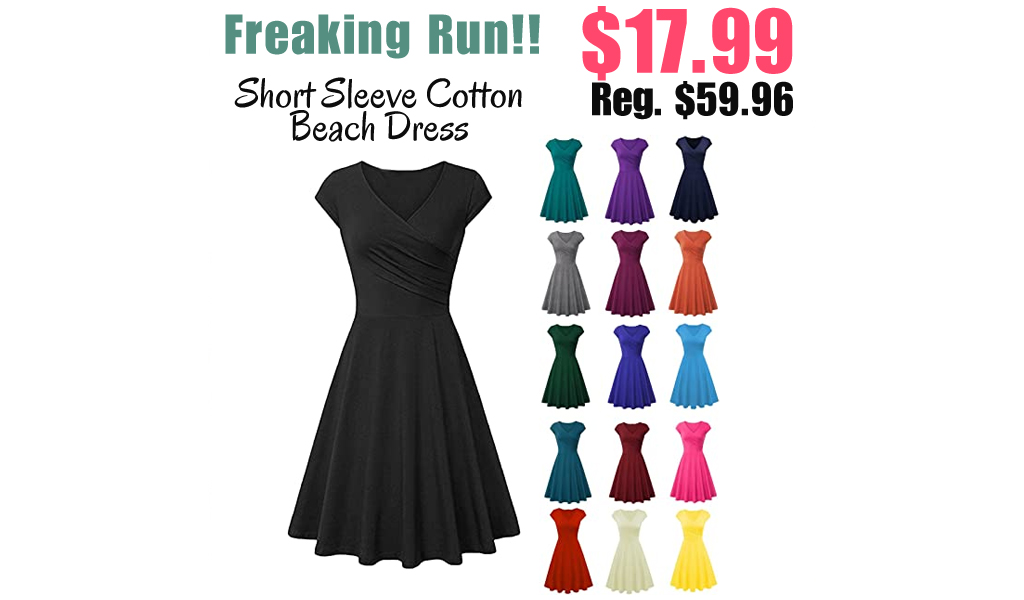 Short Sleeve Cotton Beach Dress Only $17.99 Shipped on Amazon (Regularly $59.96)