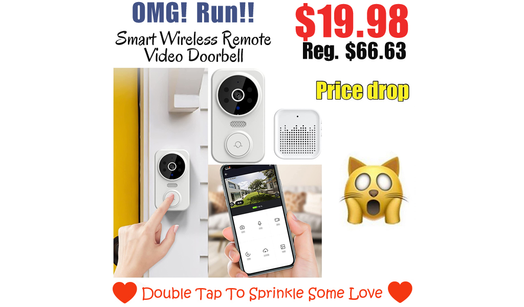 Smart Wireless Remote Video Doorbell Only $19.98 Shipped on Amazon (Regularly $66.63)