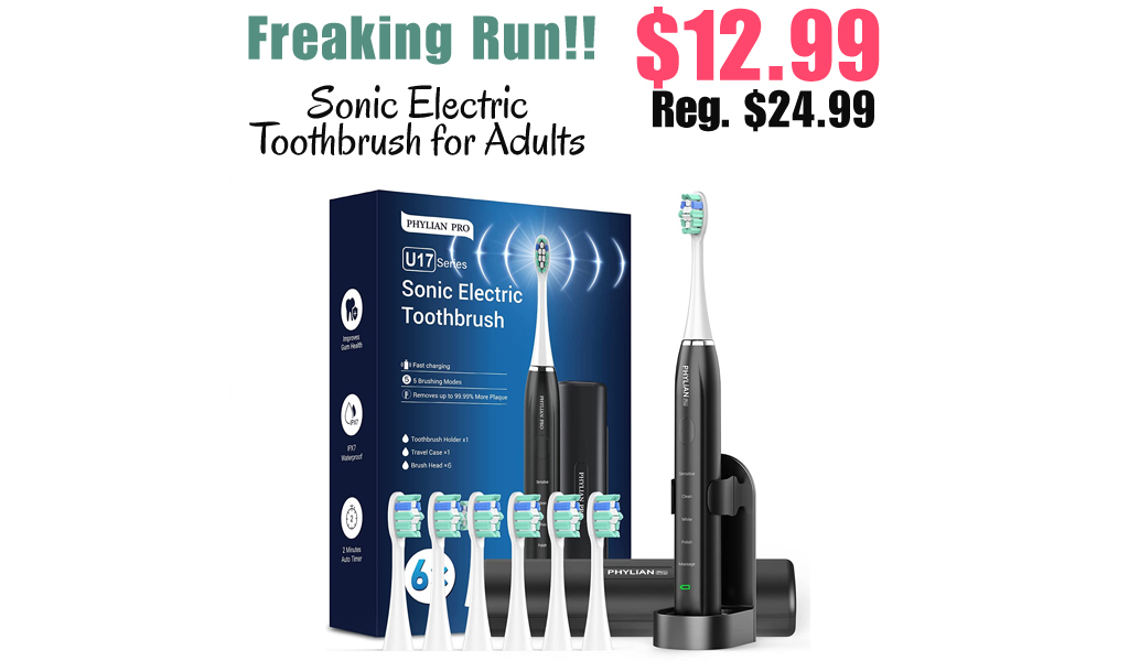 Sonic Electric Toothbrush for Adults Only $12.99 Shipped on Amazon (Regularly $24.99)