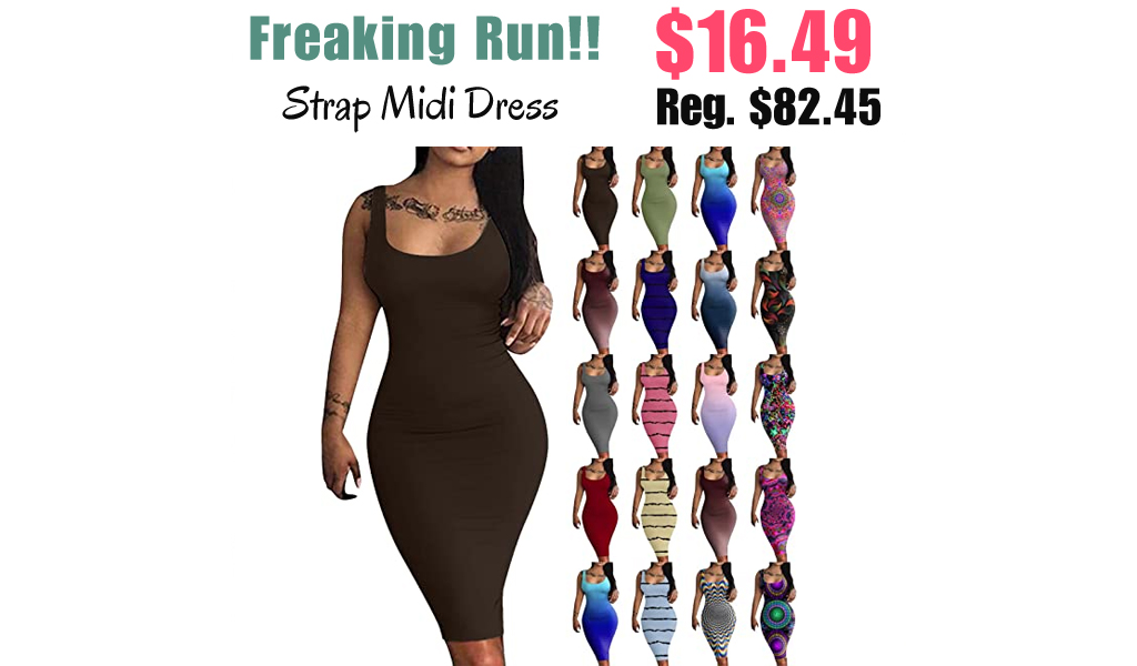 Strap Midi Dress Only $16.49 Shipped on Amazon (Regularly $82.45)