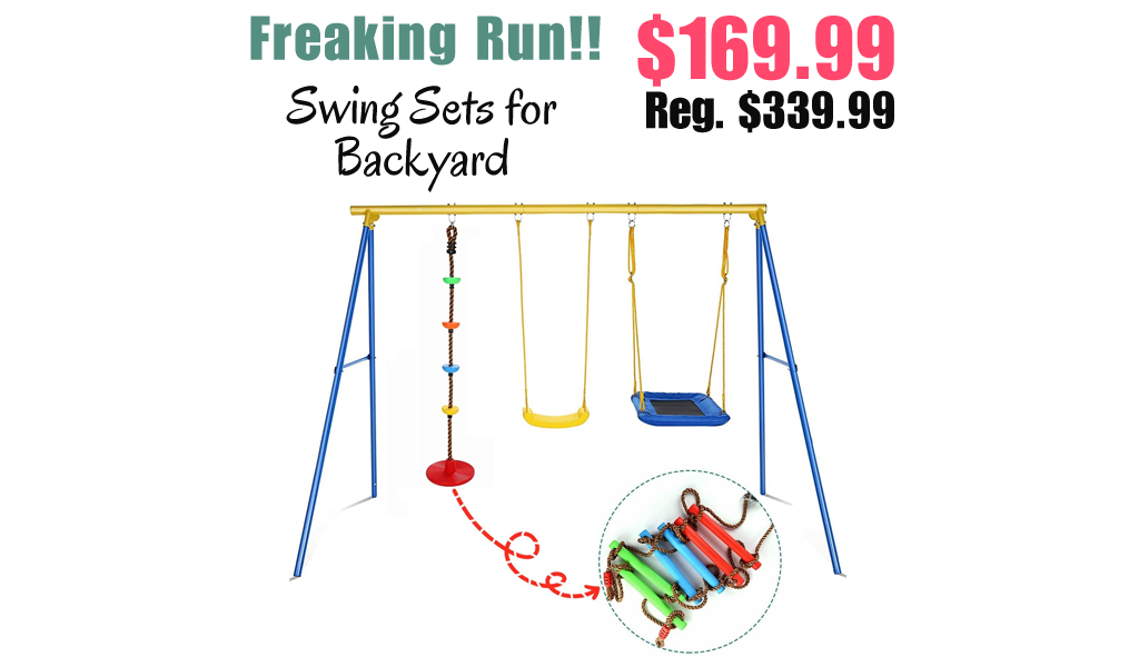 Swing Sets for Backyard Only $169.99 Shipped on Amazon (Regularly $339.99)