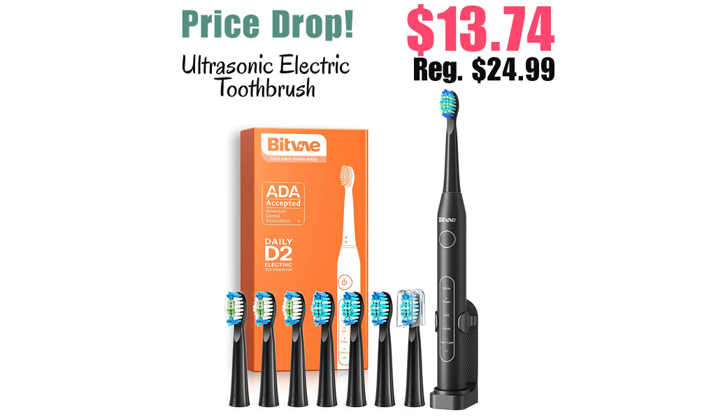 Ultrasonic Electric Toothbrush Only $13.74 Shipped on Amazon (Regularly $24.99)