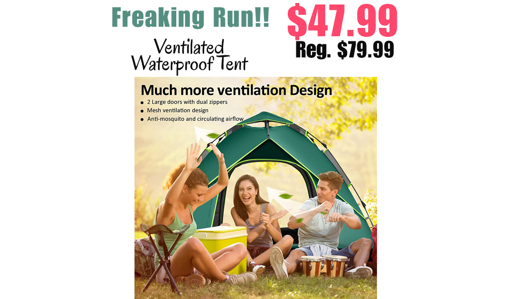 Ventilated Waterproof Tent Only $47.99 Shipped on Amazon (Regularly $79.99)