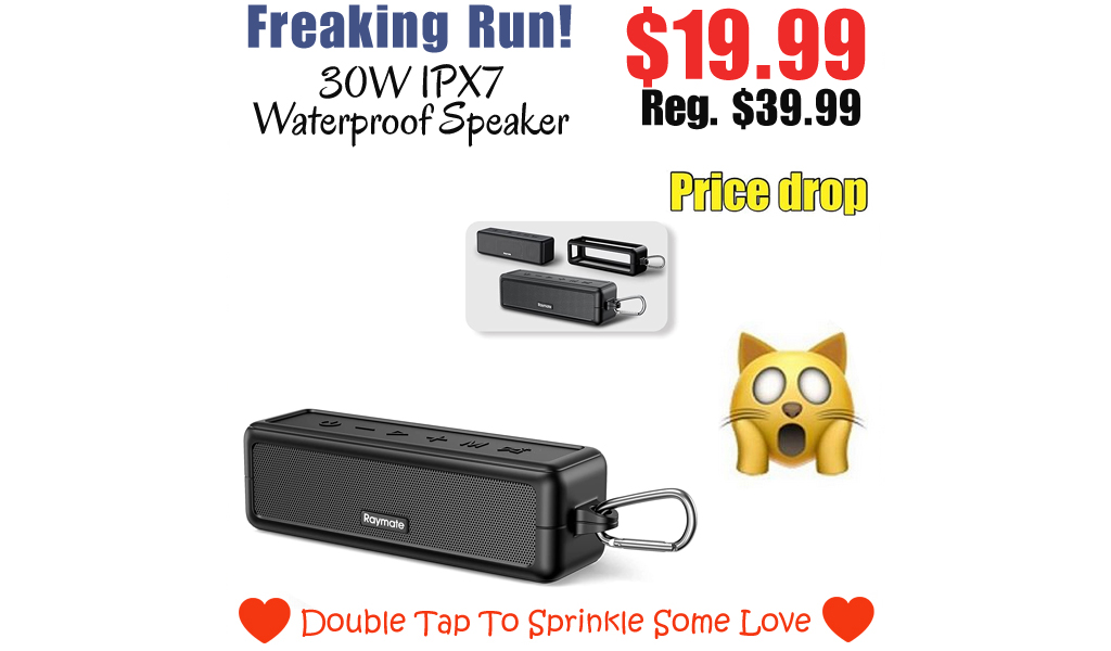 30W IPX7 Waterproof Speaker Only $19.99 Shipped on Amazon (Regularly $39.99)