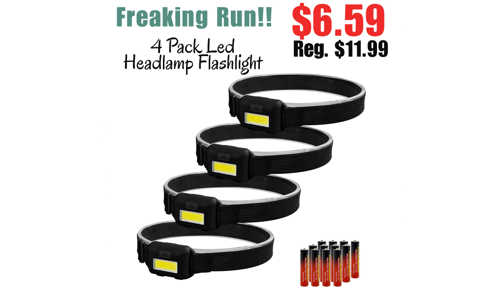 4 Pack Led Headlamp Flashlight Only $6.59 Shipped on Amazon (Regularly $11.99)
