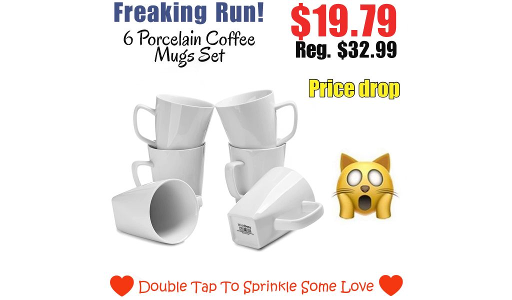 6 Porcelain Coffee Mugs Set Only $19.79 Shipped on Amazon (Regularly $32.99)