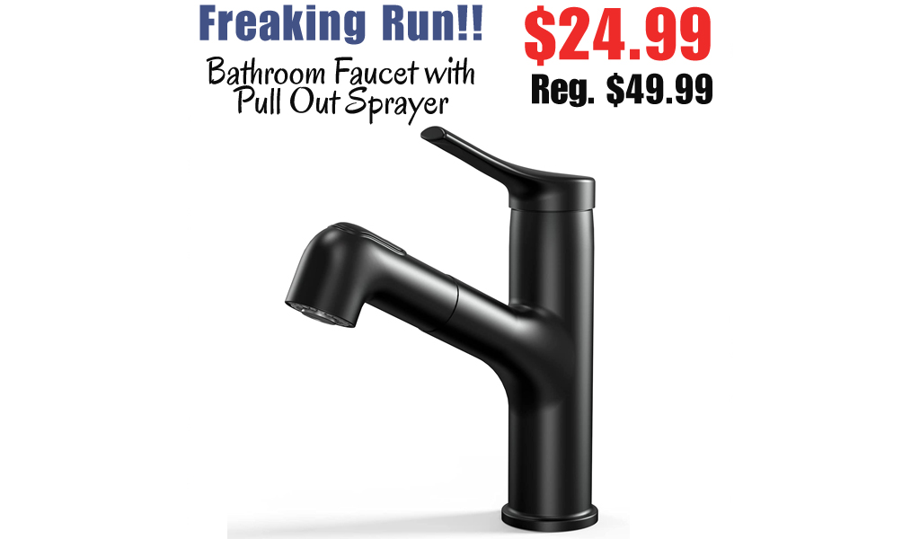Bathroom Faucet with Pull Out Sprayer Only $24.99 Shipped on Amazon (Regularly $49.99)