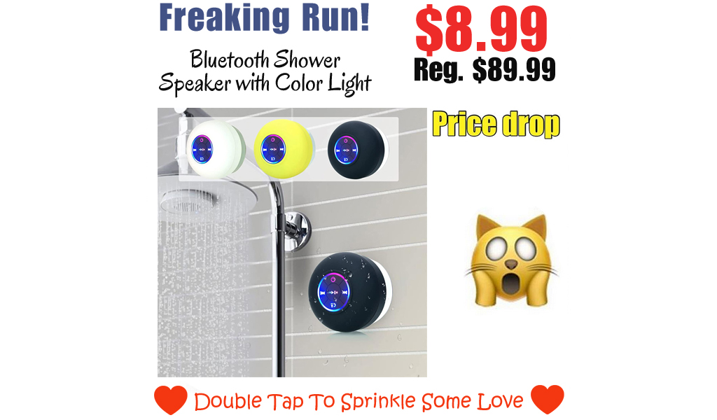 Bluetooth Shower Speaker with Color Light Only $8.99 Shipped on Amazon (Regularly $89.99)