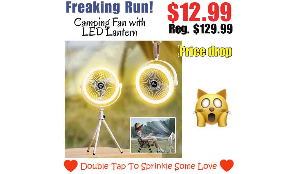 Camping Fan with LED Lantern Only $12.99 Shipped on Amazon (Regularly $129.99)