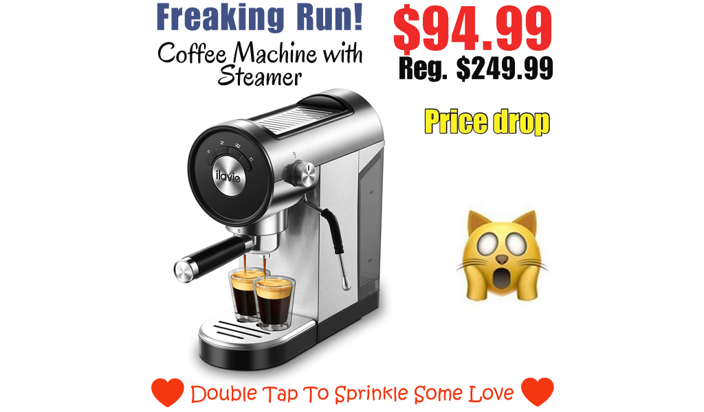 Coffee Machine with Steamer Only $94.99 Shipped on Amazon (Regularly $249.99)