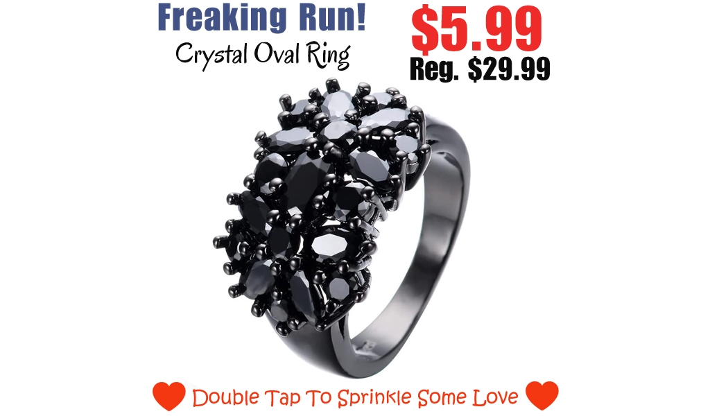 Crystal Oval Ring Only $5.99 Shipped on Amazon (Regularly $29.99)