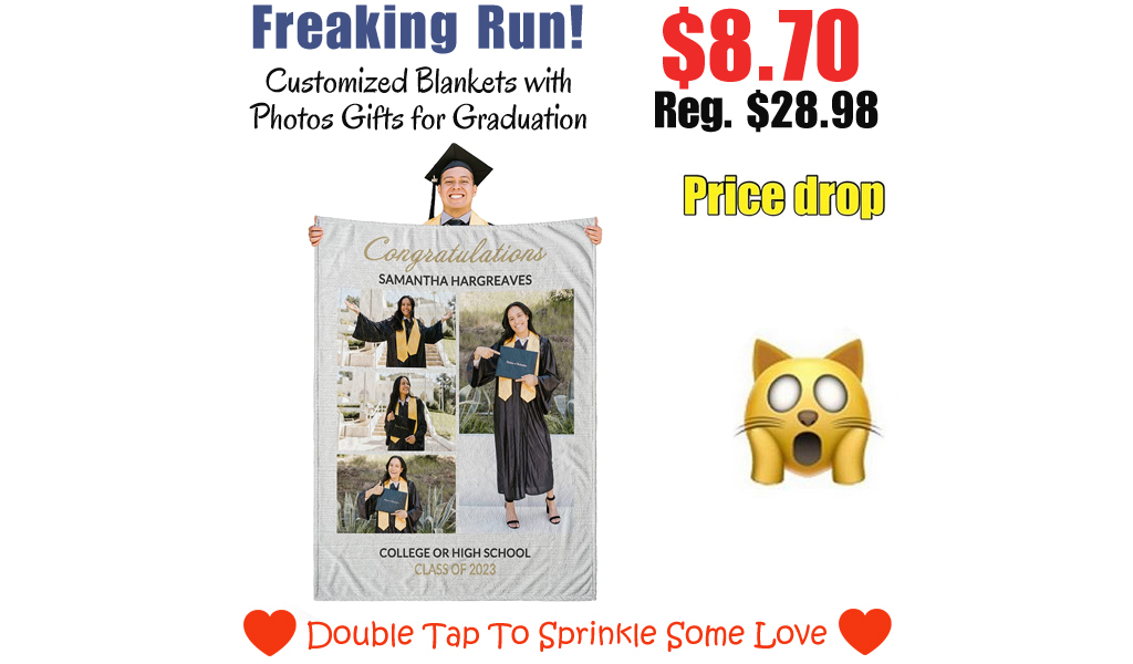 Customized Blankets with Photos Gifts for Graduation Only $8.70 Shipped on Amazon (Regularly $28.98)