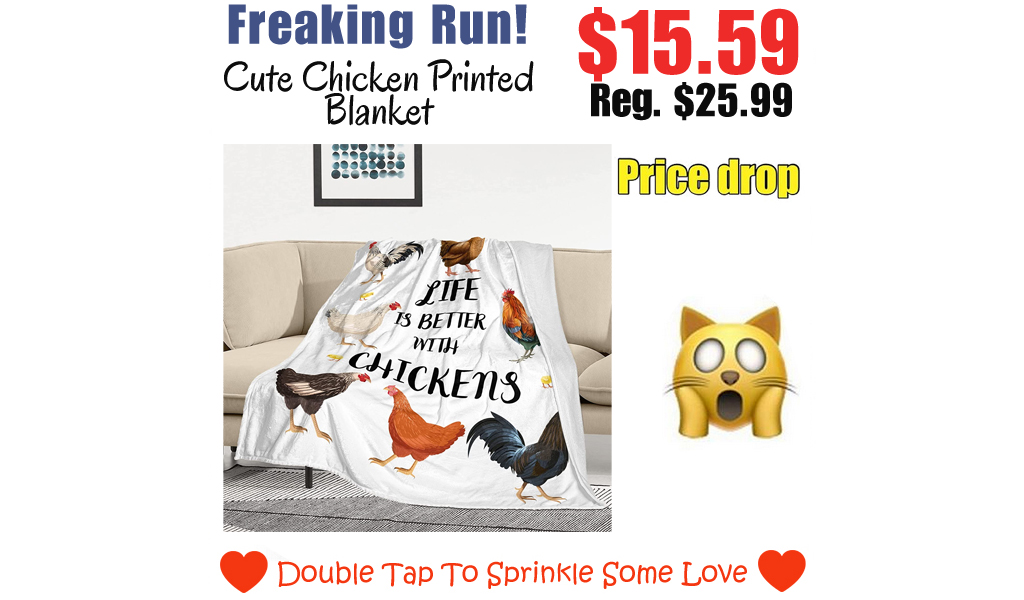Cute Chicken Printed Blanket Only $15.59 Shipped on Amazon (Regularly $25.99)