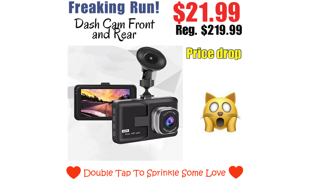 Dash Cam Front and Rear Only $21.99 Shipped on Amazon (Regularly $219.99)