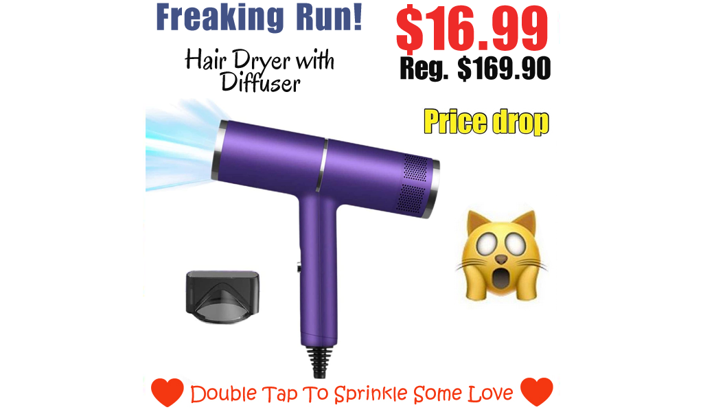 Hair Dryer with Diffuser Only $16.99 Shipped on Amazon (Regularly $169.90)