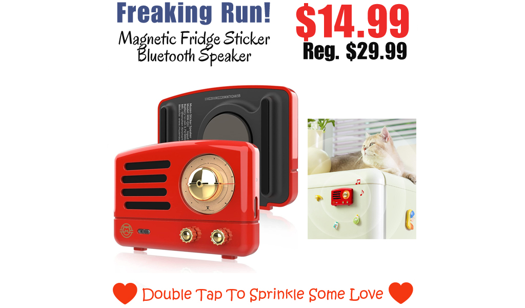 Magnetic Fridge Sticker Bluetooth Speaker Only $14.99 Shipped on Amazon (Regularly $29.99)
