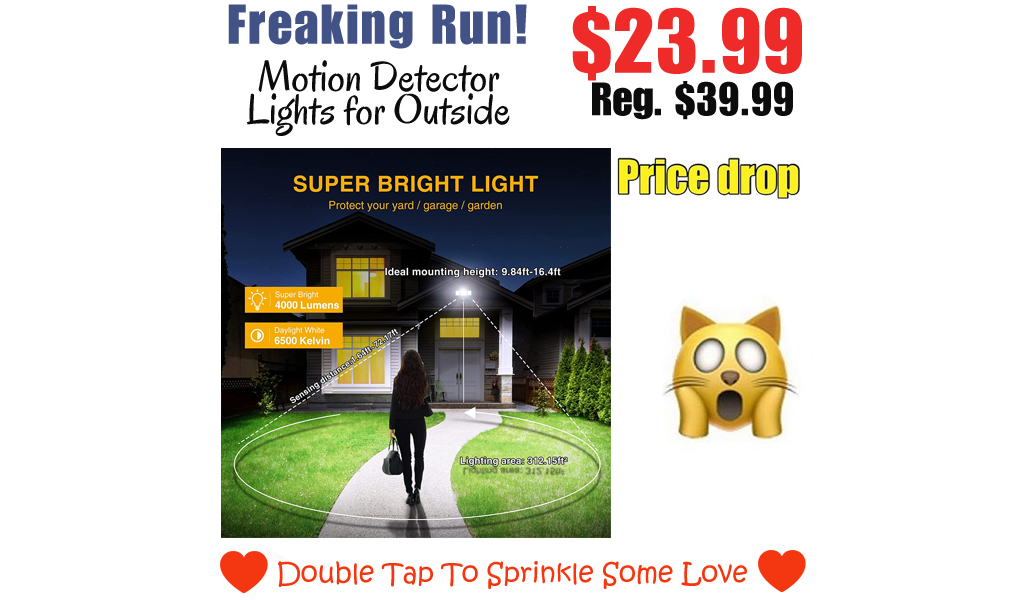 Motion Detector Lights for Outside Only $23.99 Shipped on Amazon (Regularly $39.99)