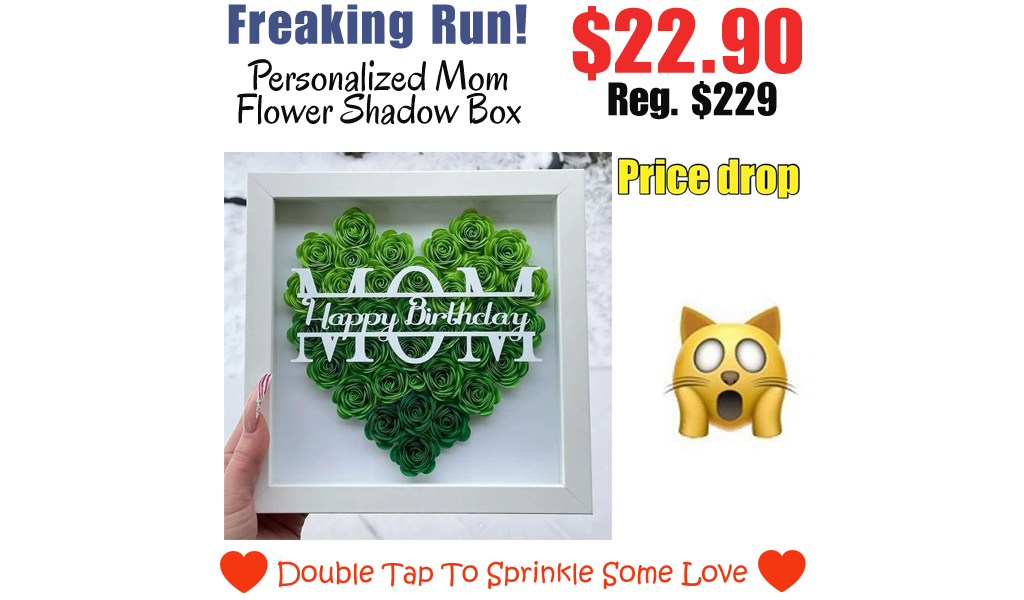 Personalized Mom Flower Shadow Box Only $22.90 Shipped on Amazon (Regularly $229)
