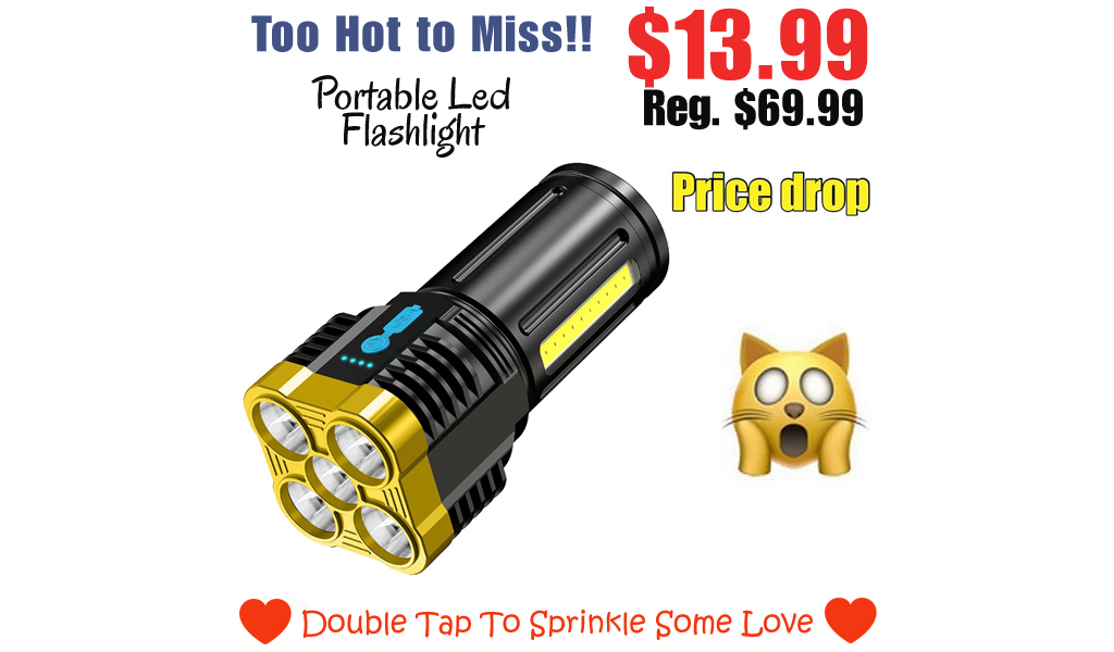 Portable Led Flashlight Only $13.99 Shipped on Amazon (Regularly $69.99)