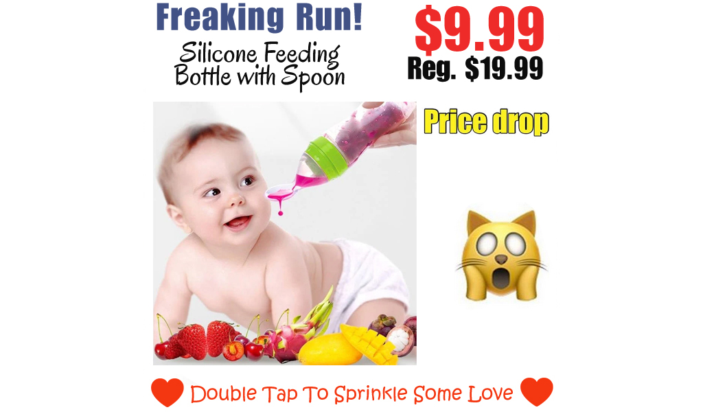 Silicone Feeding Bottle with Spoon Only $9.99 Shipped (Regularly $19.99)