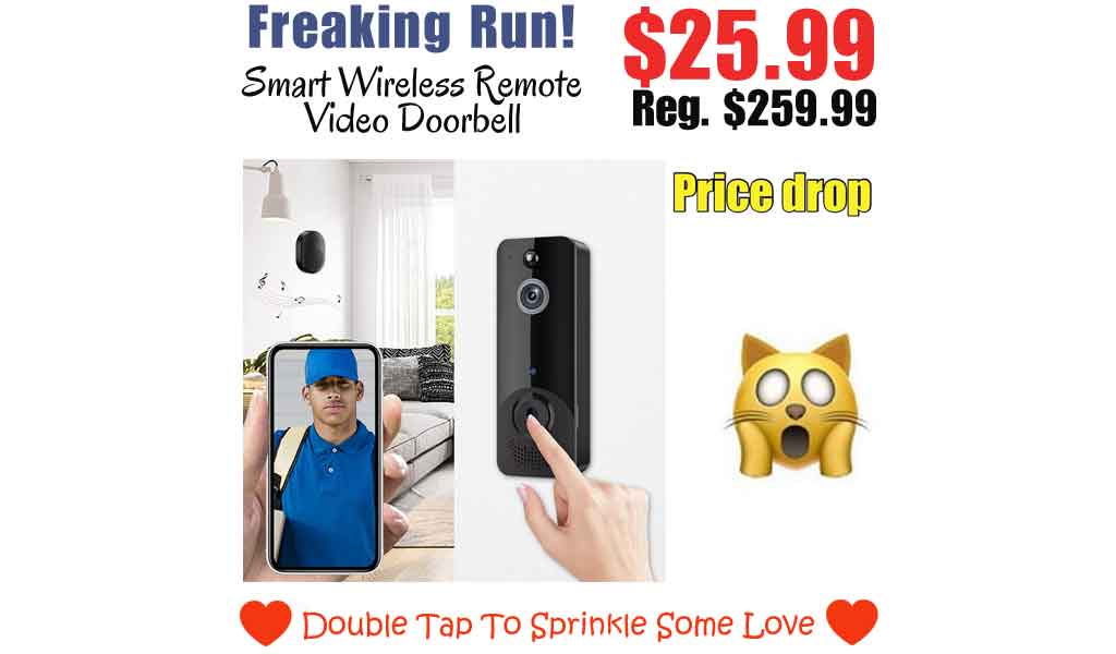 Smart Wireless Remote Video Doorbell Only $25.99 Shipped on Amazon (Regularly $259.99)