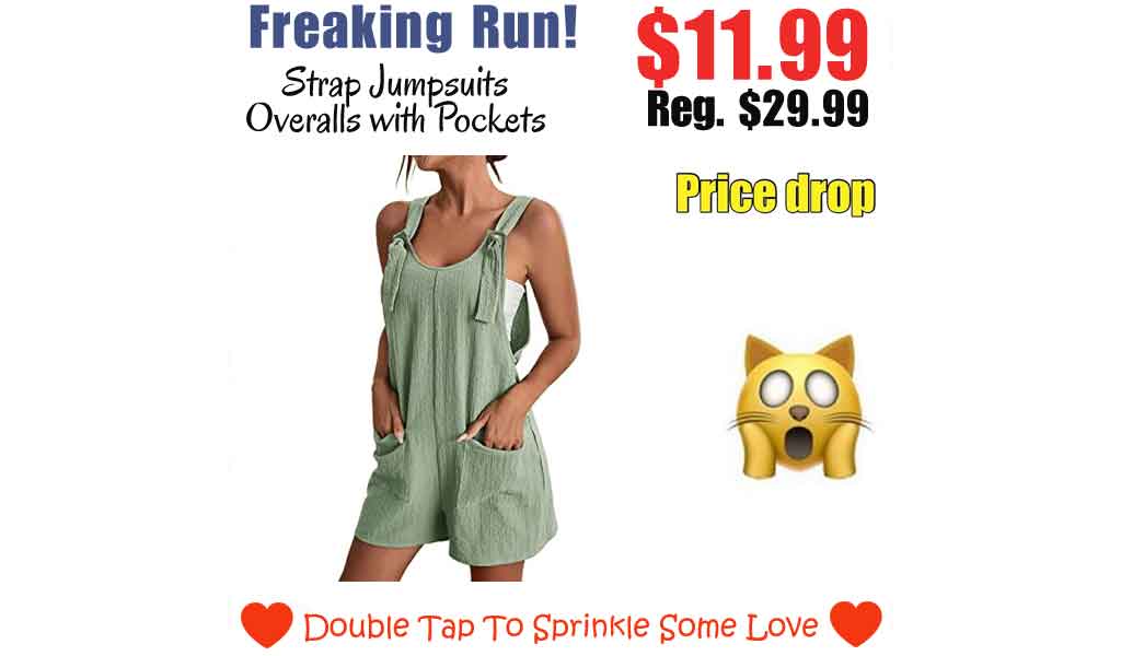 Strap Jumpsuits Overalls with Pockets Only $11.99 Shipped on Amazon (Regularly $29.99)