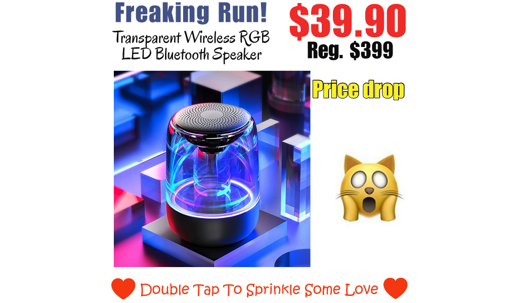 Transparent Wireless RGB LED Bluetooth Speaker Only $39.90 Shipped on Amazon (Regularly $399)
