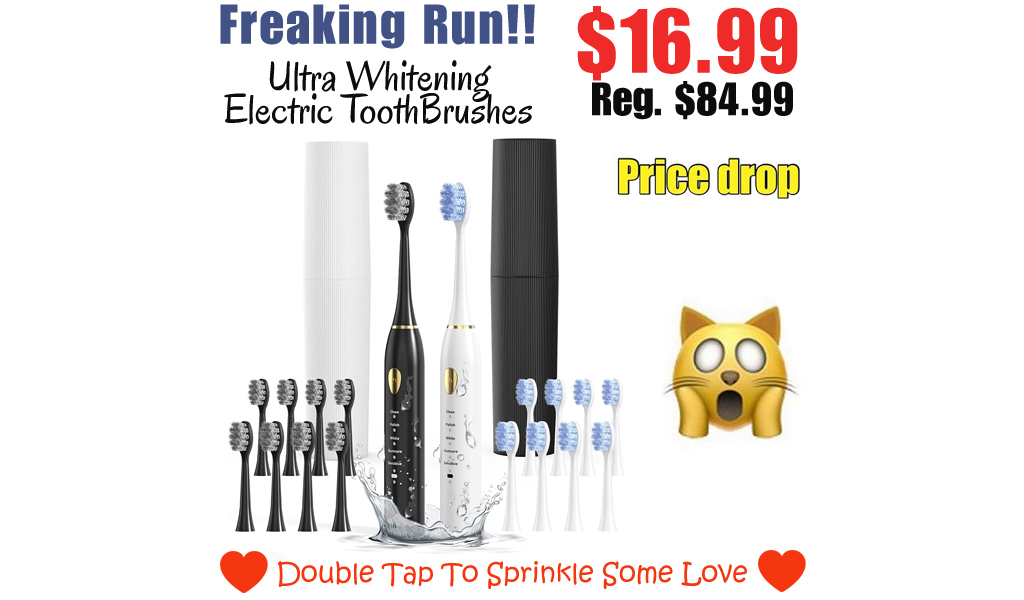 Ultra Whitening Electric ToothBrushes Only $16.99 Shipped on Amazon (Regularly $84.99)