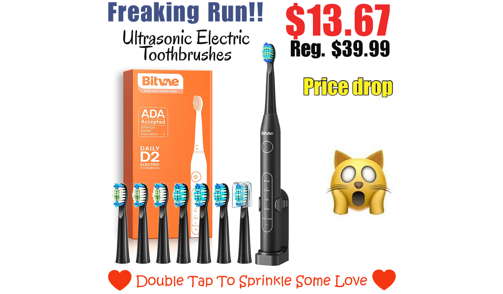 Ultrasonic Electric Toothbrushes Only $13.67 Shipped on Amazon (Regularly $39.99)
