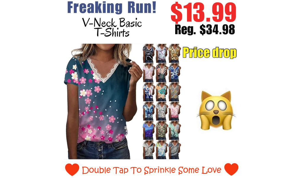V-Neck Basic T-Shirts Only $13.99 Shipped on Amazon (Regularly $34.98)
