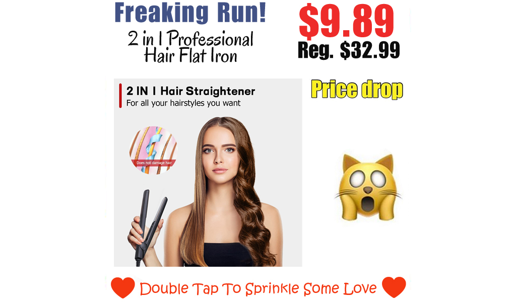 2 in 1 Professional Hair Flat Iron Only $9.89 Shipped on Amazon (Regularly $32.99)
