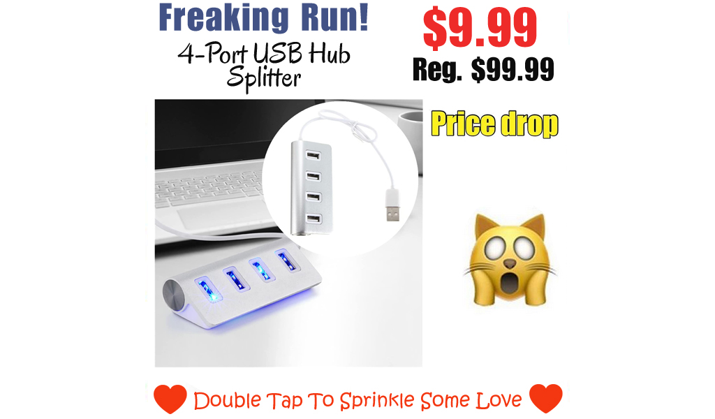 4-Port USB Hub Splitter Only $9.99 Shipped on Amazon (Regularly $99.99)