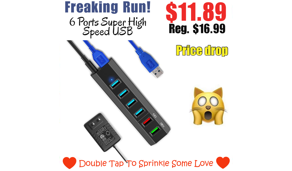 6 Ports Super High Speed USB Only $11.89 Shipped on Amazon (Regularly $16.99)