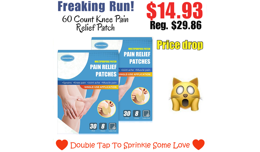 60 Count Knee Pain Relief Patch Only $14.93 Shipped on Amazon (Regularly $29.86)