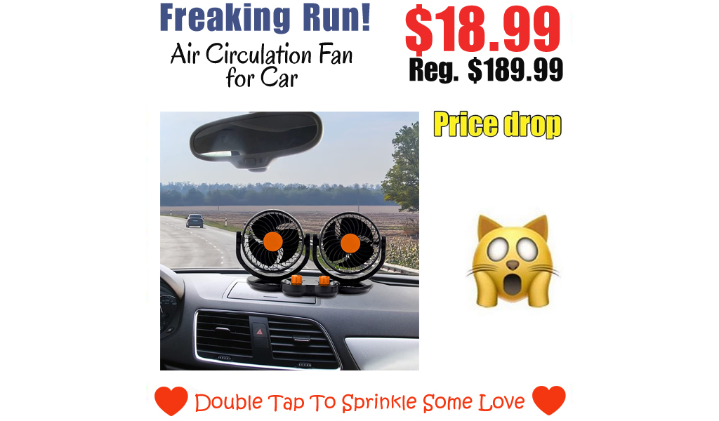 Air Circulation Fan for Car Only $18.99 Shipped on Amazon (Regularly $189.99)