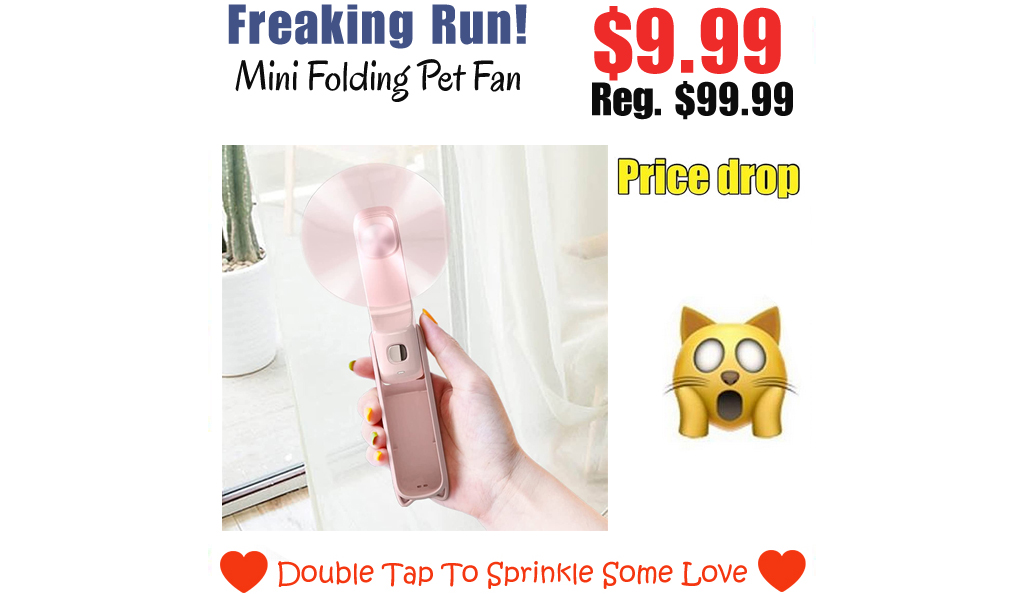 Mini Folding Pet Fan Only $9.99 Shipped on Amazon (Regularly $99.99)