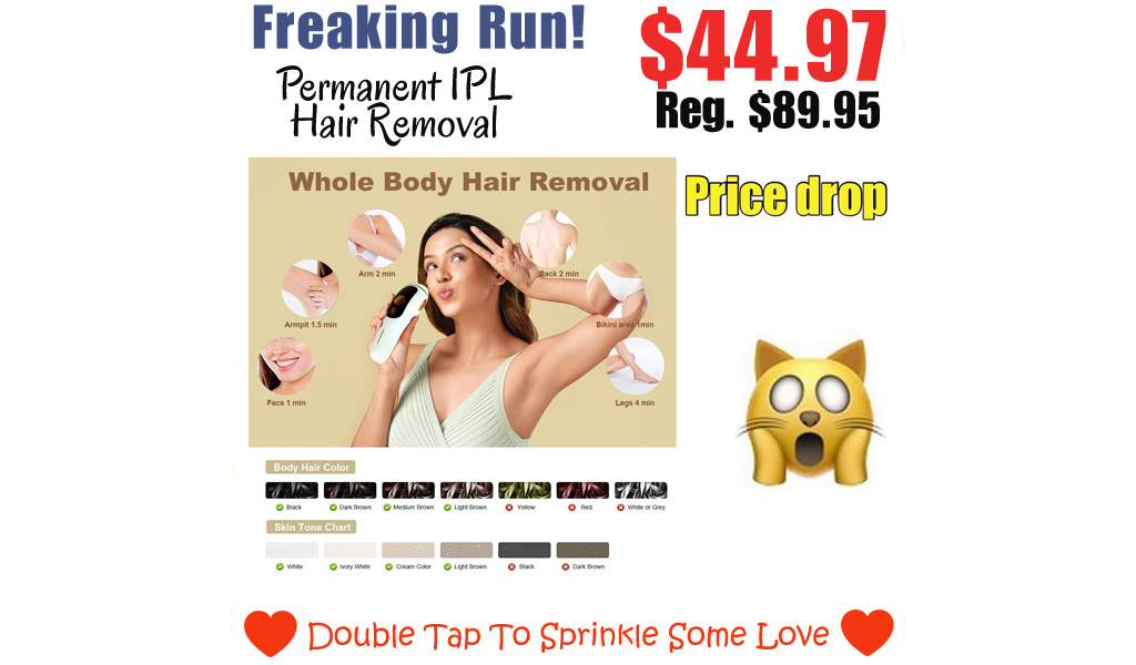 Permanent IPL Hair Removal Only $44.97 Shipped on Amazon (Regularly $89.95)
