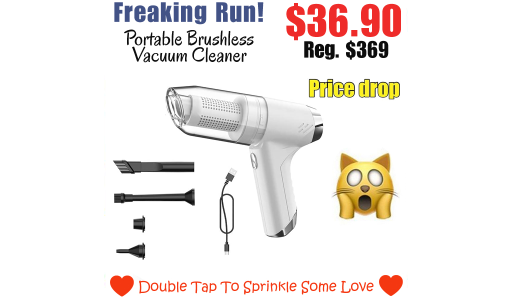 Portable Brushless Vacuum Cleaner Only $36.90 Shipped on Amazon (Regularly $369)