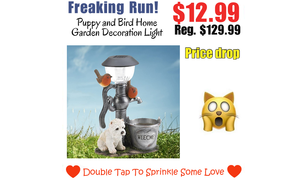 Puppy and Bird Home Garden Decoration Light Only $12.99 Shipped on Amazon (Regularly $129.99)