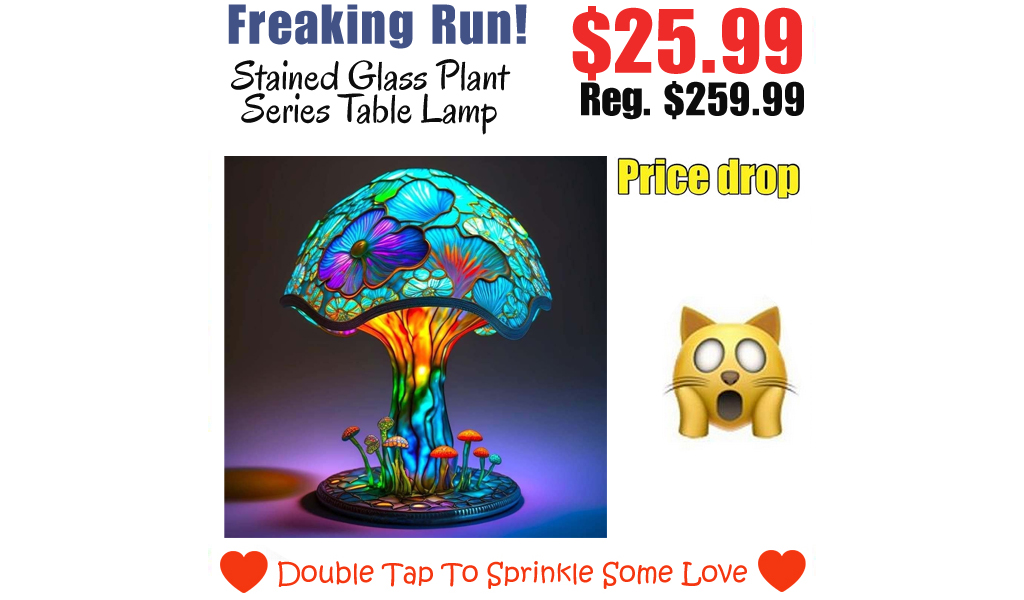 Stained Glass Plant Series Table Lamp Only $25.99 Shipped on Amazon (Regularly $259.99)